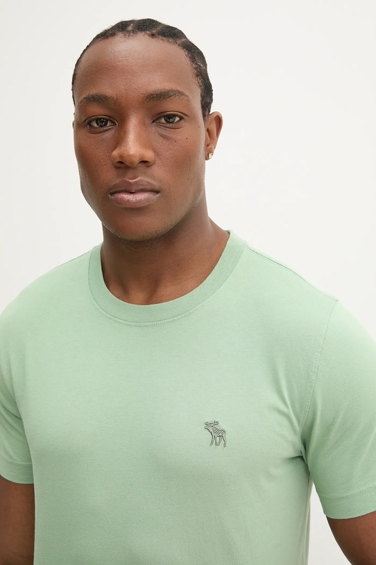 Abercrombie & Fitch t-shirt bawełniany zielony KI124.5103.300