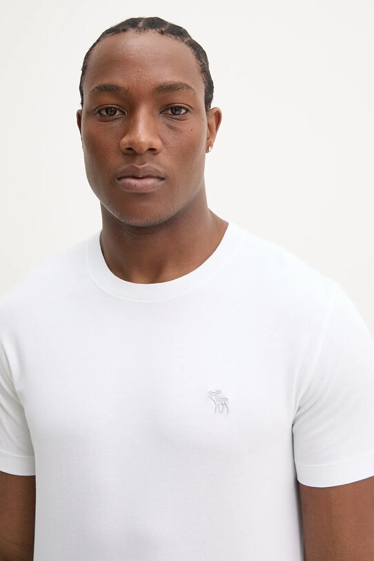 Abercrombie & Fitch t-shirt bawełniany KI124.5108.100 biały SS25