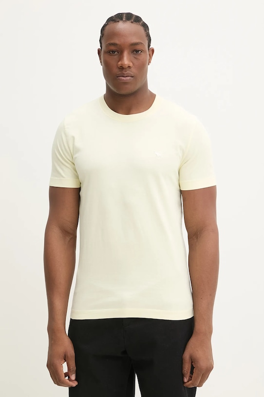 Abercrombie & Fitch tricou din bumbac uni galben KI124.5116.800
