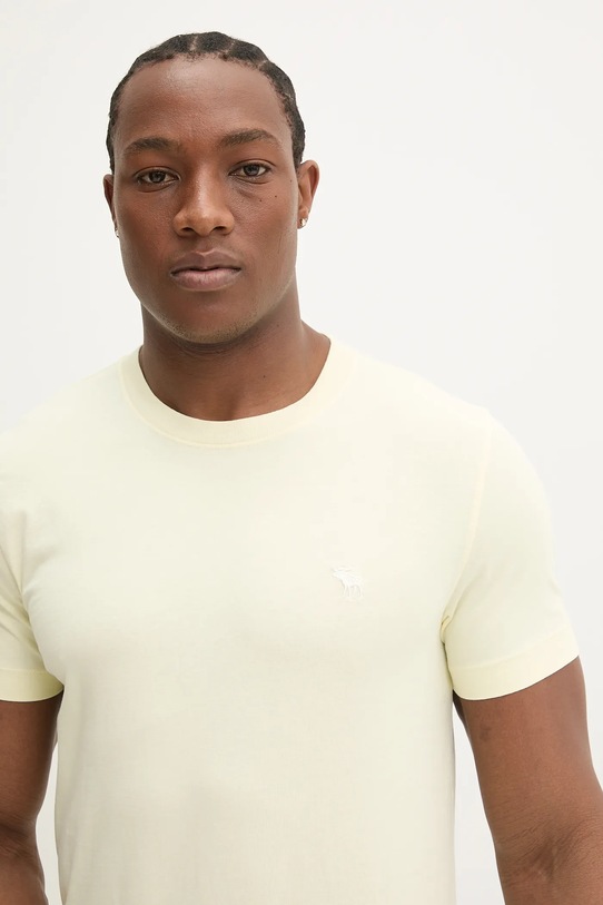Abercrombie & Fitch tricou din bumbac KI124.5116.800 galben SS25
