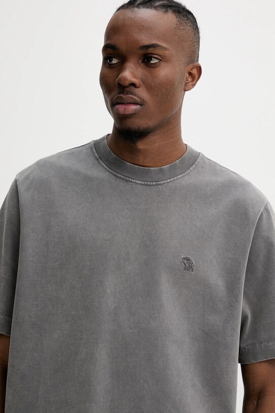 Abercrombie & Fitch tricou din bumbac gri KI124.5181.130