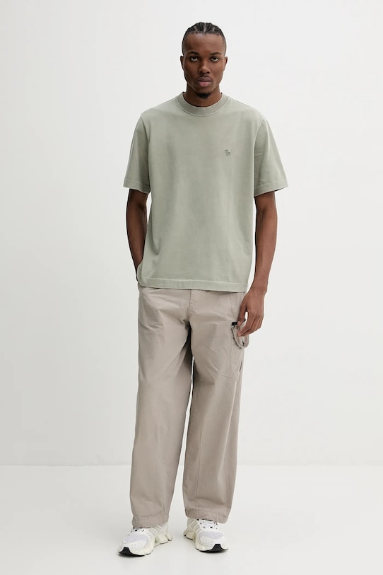 Abercrombie & Fitch tricou din bumbac KI124.5181.320 verde SS25