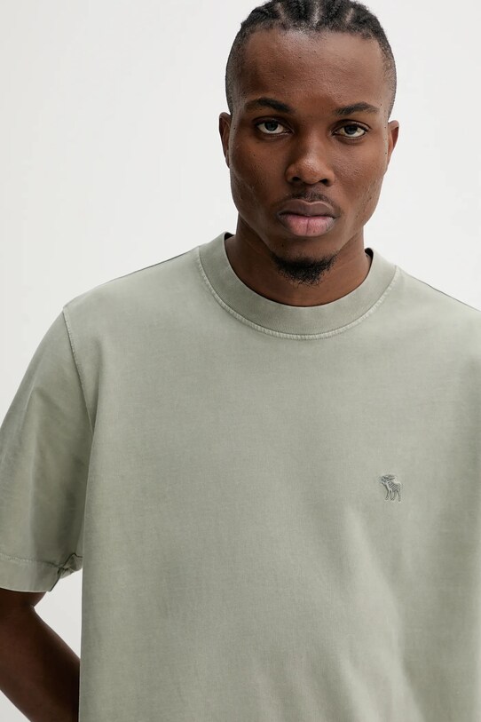 Abercrombie & Fitch tricou din bumbac verde KI124.5181.320