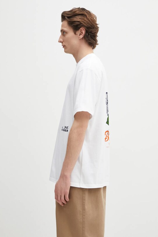 Barbour t-shirt bawełniany Barbour Regence OS Fit Graphic T-Shirt MTS1402 biały SS25