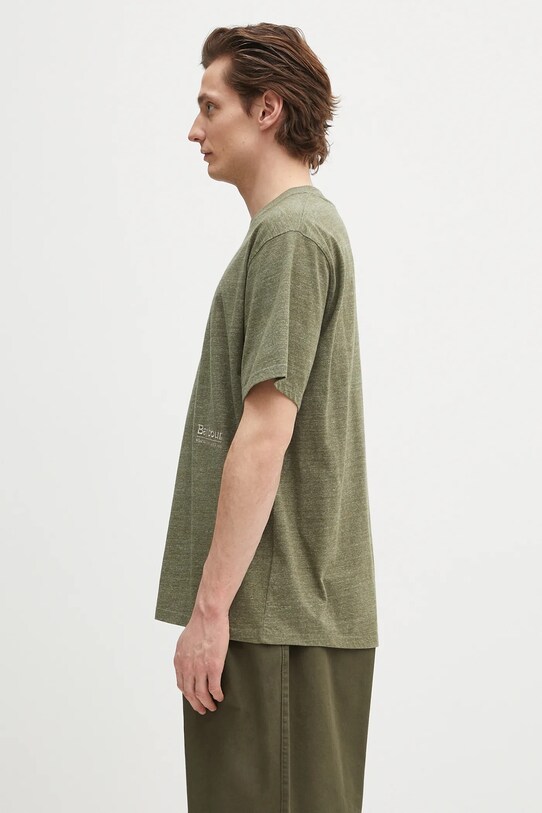 Barbour t-shirt Barbour Calton Linen Blend OS Fit T-Shirt MTS1404 verde SS25