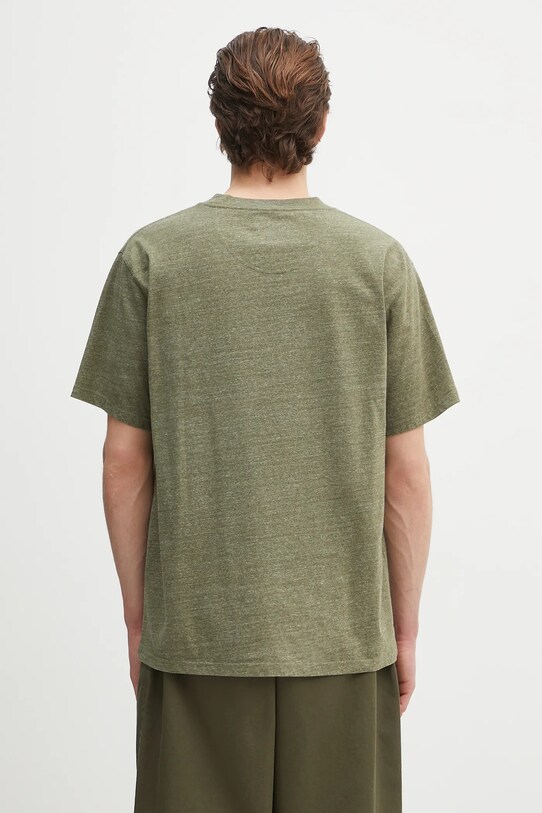 Abbigliamento Barbour t-shirt Barbour Calton Linen Blend OS Fit T-Shirt MTS1404 verde