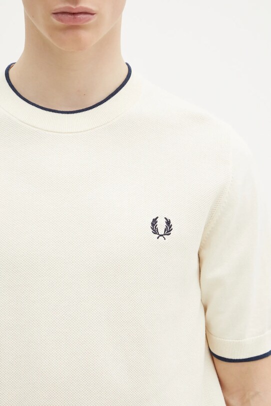 Pamučna majica Fred Perry bež K7642.S64