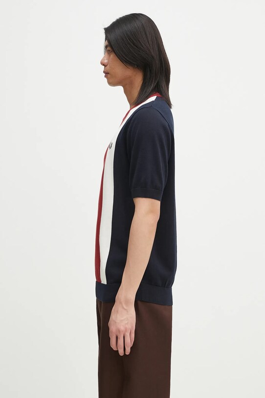 Fred Perry t-shirt bawełniany K9746.Y80 granatowy SS25
