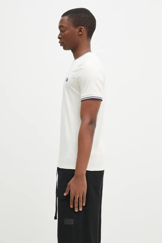 Fred Perry t-shirt bawełniany M1588.Y24 beżowy SS25