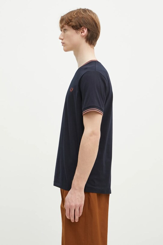 Fred Perry cotton t-shirt M1588.Y31 navy SS25