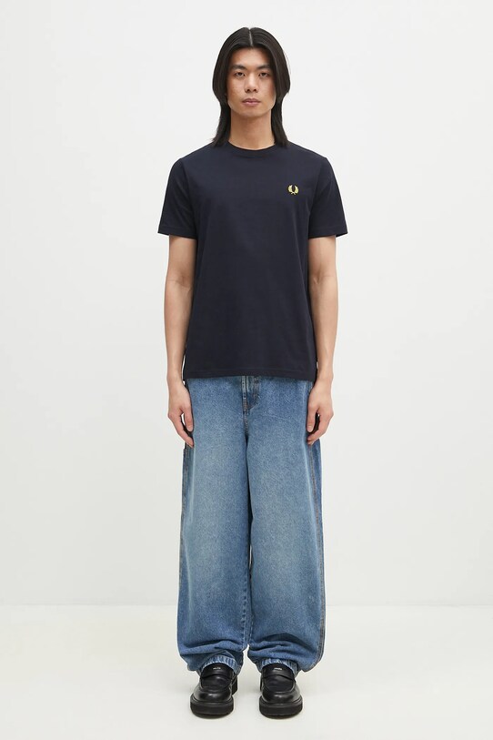 Pamučna majica Fred Perry M1600.W75 mornarsko plava