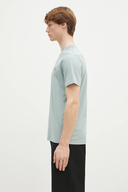 Fred Perry cotton t-shirt M1600.X06 turquoise SS25