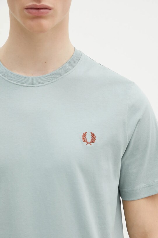 Fred Perry cotton t-shirt turquoise M1600.X06