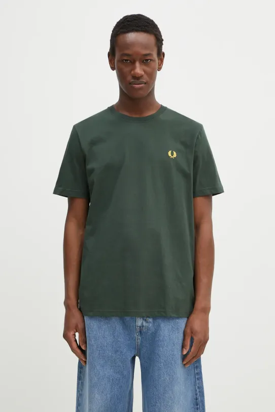 Fred Perry t-shirt in cotone regolare verde M1600.X89