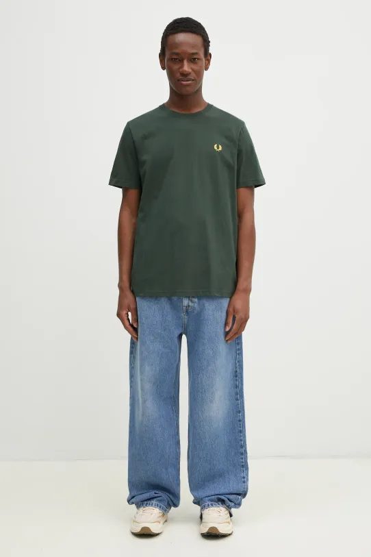 Fred Perry t-shirt in cotone M1600.X89 verde