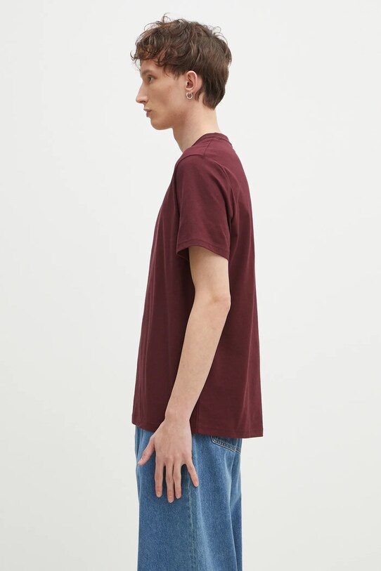 Хлопковая футболка Fred Perry M4580.K22 бордо SS25