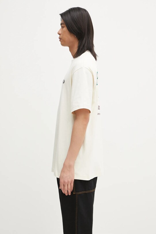 Fred Perry t-shirt bawełniany M9826.560 beżowy SS25