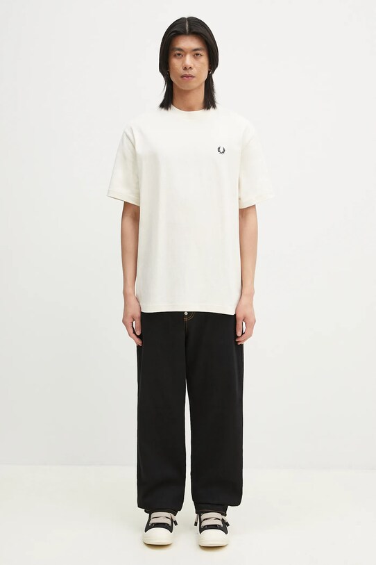 Fred Perry t-shirt bawełniany M9826.560 beżowy