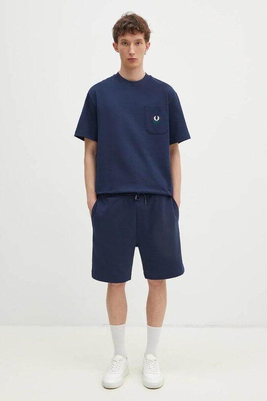 Хлопковая футболка Fred Perry M9827.X86 тёмно-синий