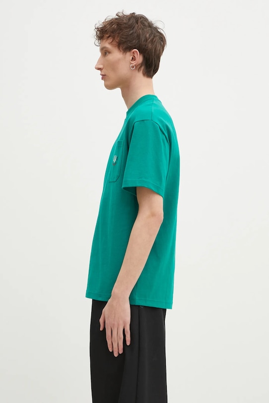 Fred Perry t-shirt bawełniany M9827.X87 zielony SS25
