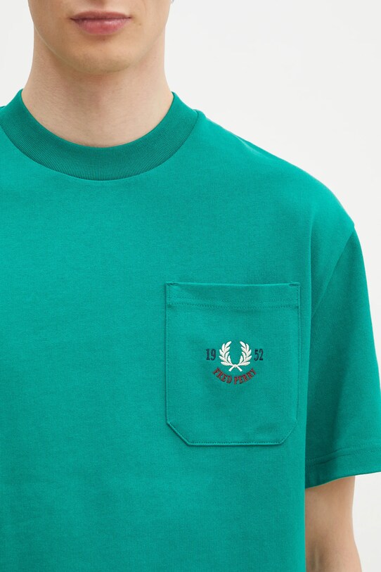 Хлопковая футболка Fred Perry зелёный M9827.X87
