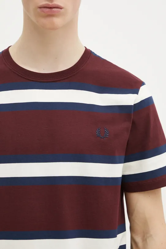 Bavlnené tričko Fred Perry burgundské M9852.K22