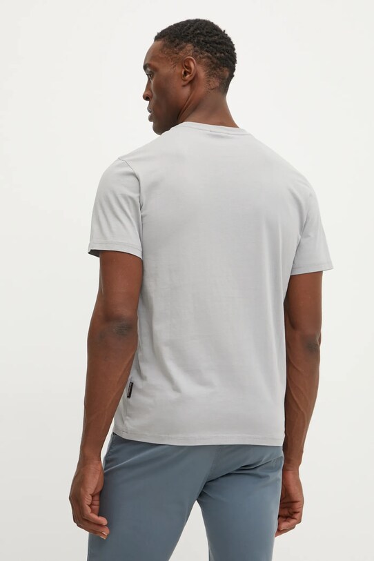 Napapijri t-shirt bawełniany Salis NP0A4H8DH621 szary SS25