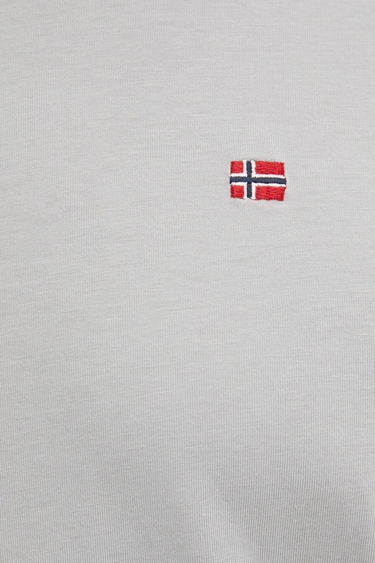 Хлопковая футболка Napapijri Salis серый NP0A4H8DH621