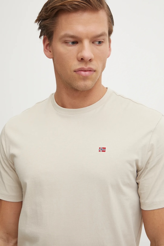 Napapijri tricou din bumbac Salis bej NP0A4H8DN1P1