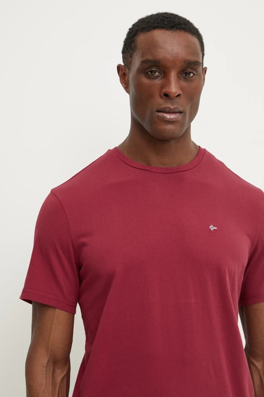 Bavlnené tričko Napapijri Salis červená NP0A4H8DR1E1