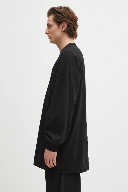 Βαμβακερή μπλούζα με μακριά μανίκια Rick Owens DRKSHDW Jumbo Ls T DU01E3261.RNEP5 μαύρο SS25