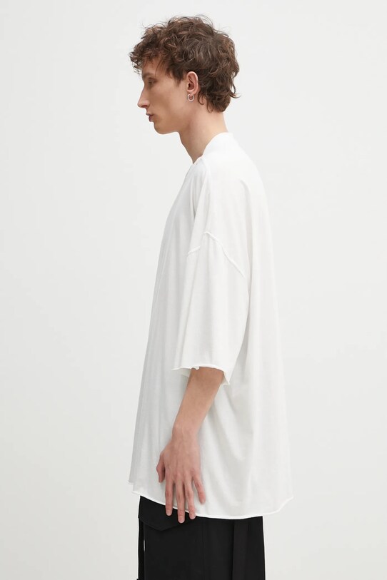 Rick Owens tricou din bumbac Tommy T DU01E3259.RN alb SS25