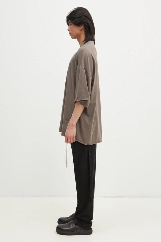 Бавовняна футболка Rick Owens Tommy T DU01E3259.RN коричневий SS25