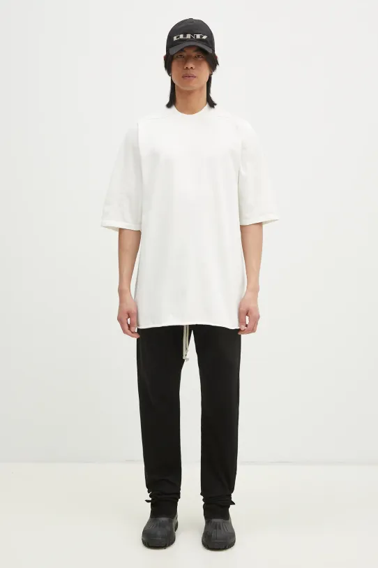 Rick Owens t-shirt bawełniany Jumbo Ss T DU01E3274.RIG beżowy