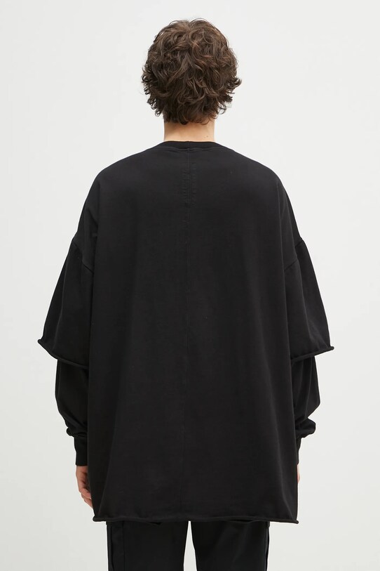 Odzież Rick Owens longsleeve bawełniany Tommy Hustler DU01E3266.RIGRN czarny