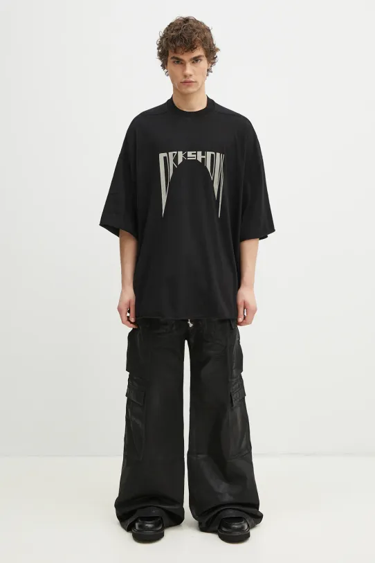 Rick Owens t-shirt bawełniany Tommy T DU01E3259.RNEP4 czarny