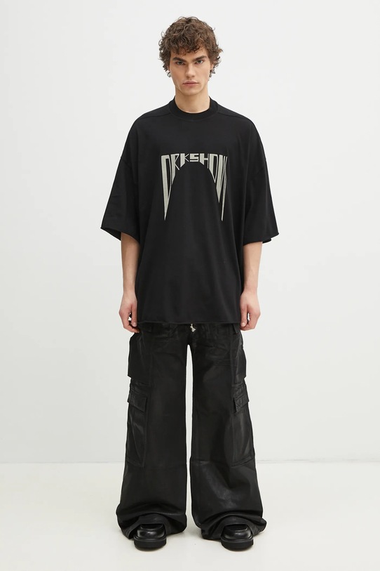 Rick Owens t-shirt in cotone Tommy T DU01E3259.RNEP4 nero