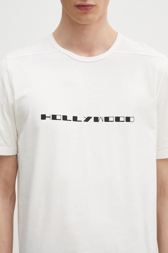 Памучна тениска Rick Owens Level T бял DU01E3250.RNEP5P