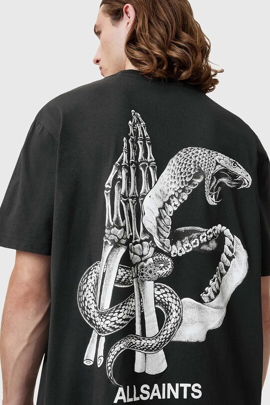 Бавовняна футболка AllSaints ASP бавовна чорний M004PC