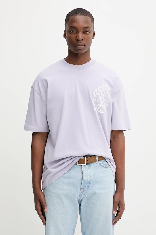 Abbigliamento AllSaints t-shirt in cotone BREAKUP M022PC violetto