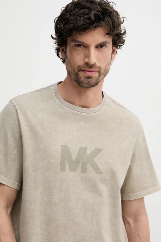 Bavlněné tričko Michael Kors béžová CS552I11V2