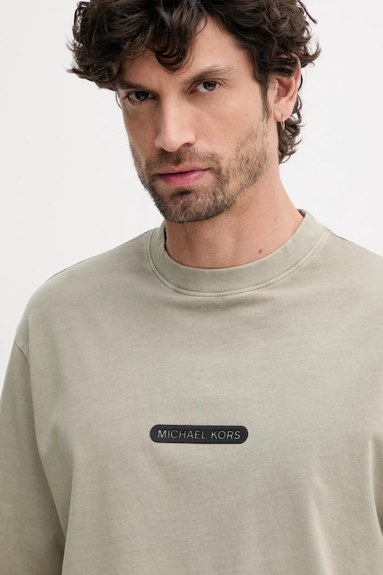 Michael Kors tricou din bumbac verde CS552K2HU2