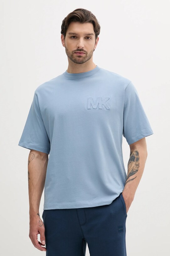 Michael Kors t-shirt bawełniany bawełna niebieski CS552HY1V2
