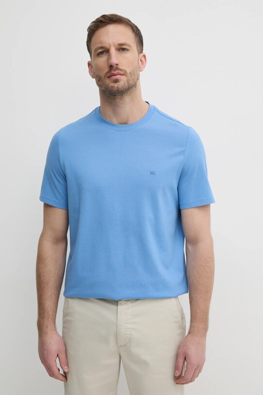 Tričko Michael Kors jednofarebný modrá CR451V9HFK