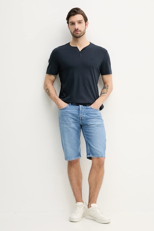 Marciano by Guess t-shirt z domieszką jedwabiu 5GHI07.6323A granatowy SS25