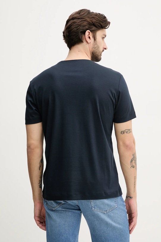 Odzież Marciano by Guess t-shirt z domieszką jedwabiu 5GHI07.6323A granatowy