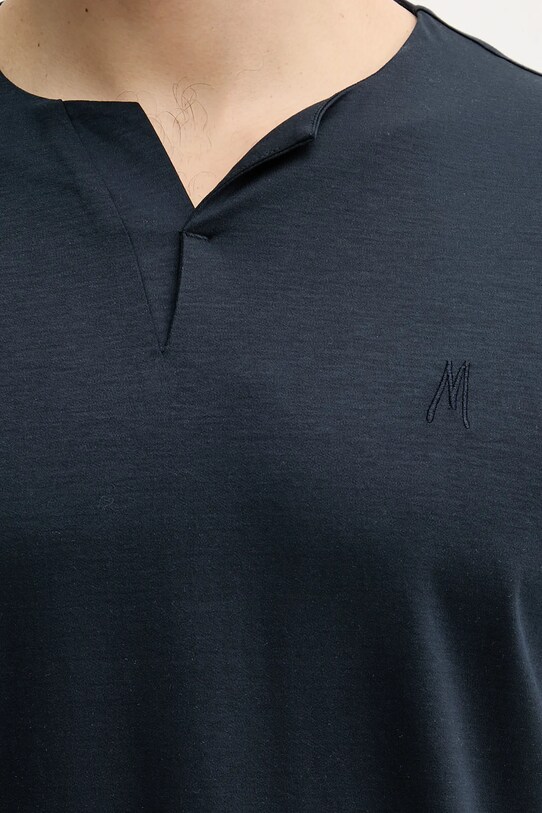 Marciano Guess tricou din amestec de mătase bleumarin 5GHI07.6323A