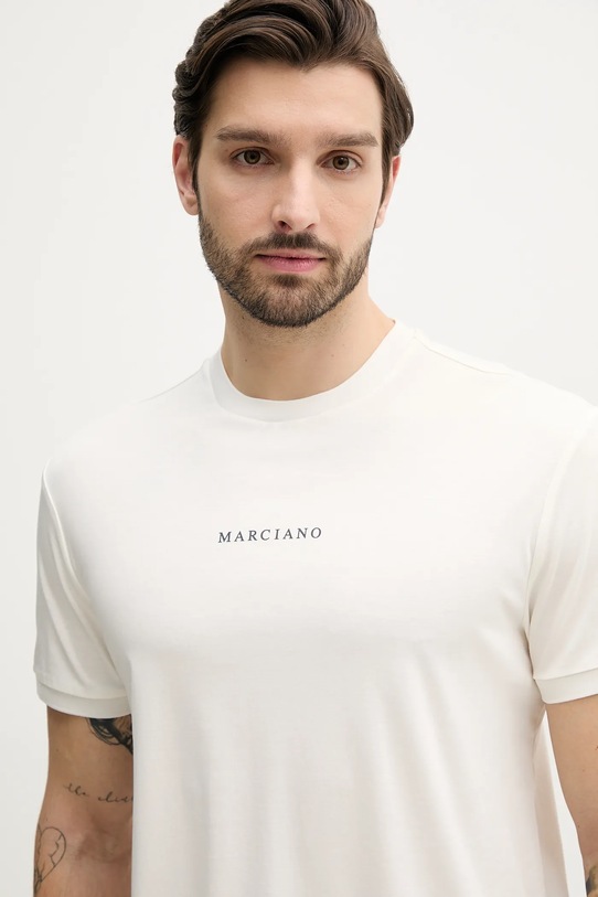 Tričko z hodvábnej zmesi Marciano Guess béžová 5GHI08.6323A