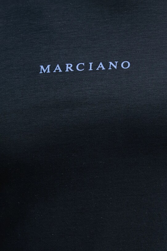 Majica iz mešanice svile Marciano Guess mornarsko modra 5GHI08.6323A