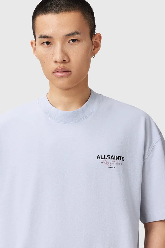Odzież AllSaints t-shirt bawełniany AMORE M010PC niebieski